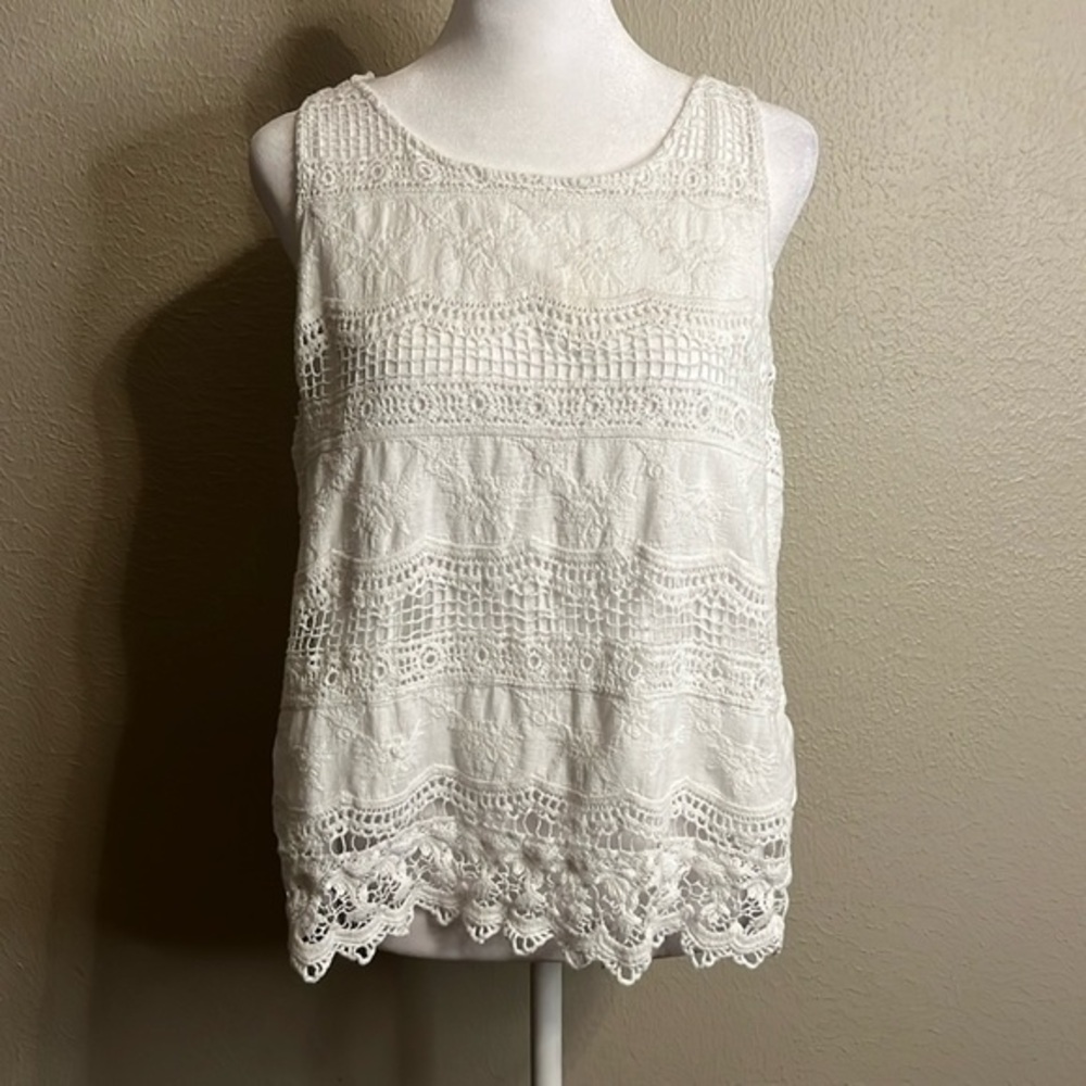 Pink Republic Crochet Tank Top XLARGE